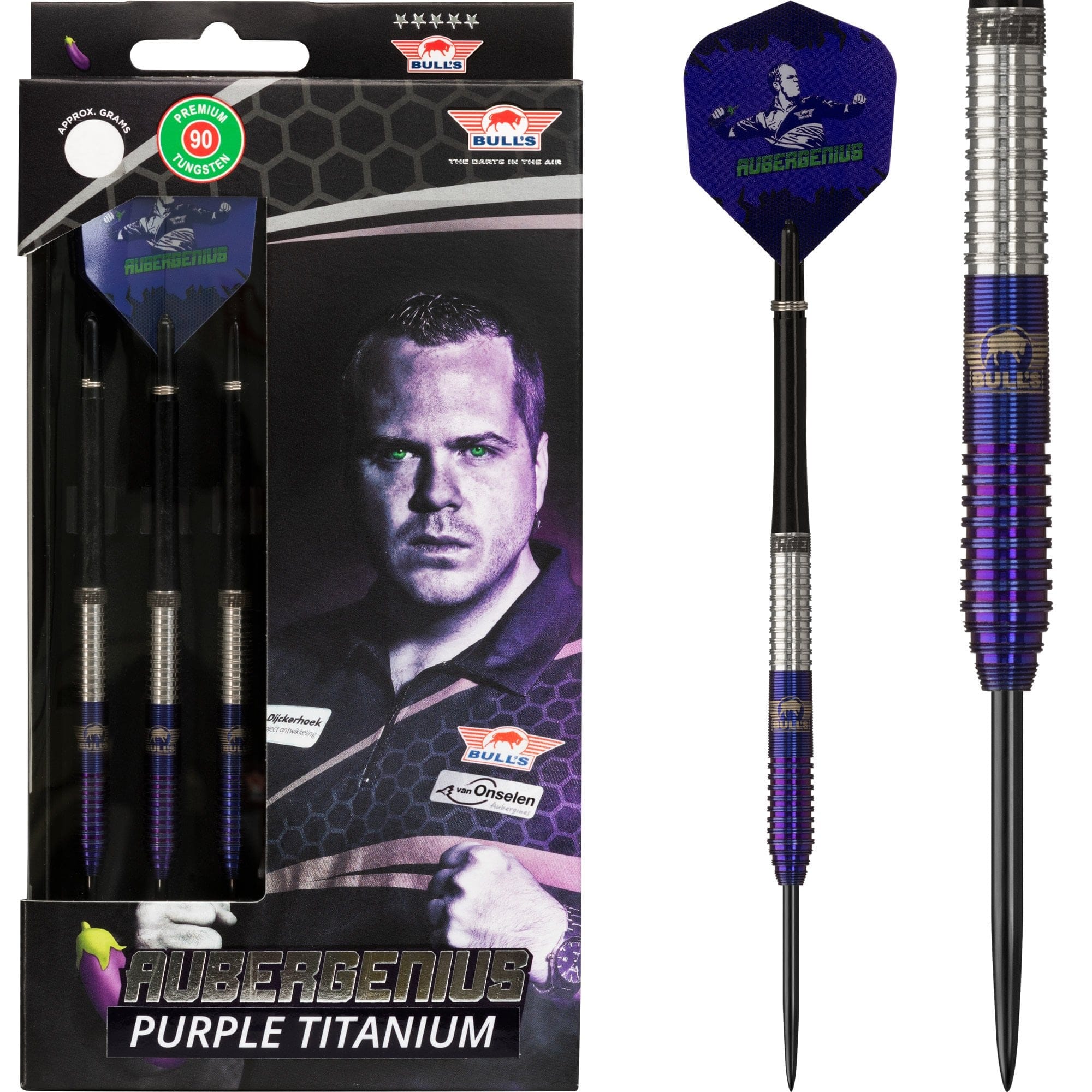 *Bulls Dirk Van Duijvenbode Darts - Steel Tip - Aubergenius