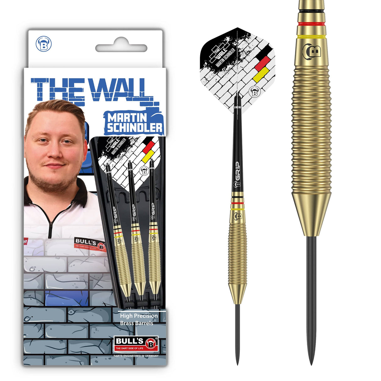 BULL'S Martin Schindler Darts - Steel Tip - Brass