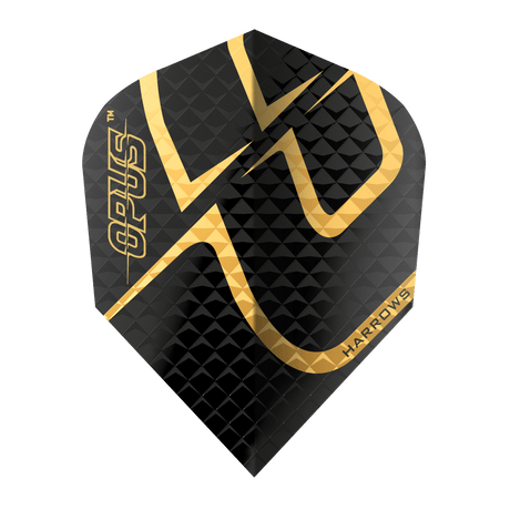 Harrows Opus Dart Flights - 100 Micron - Standard No6 - Gold Waves