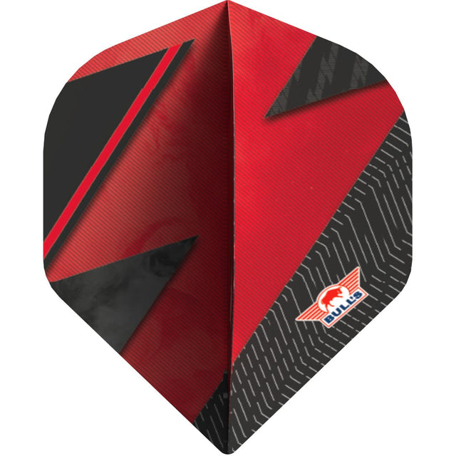 Bulls Series 100 Dart Flights - 100 Micron - Standard No2 - Lightning Red