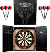 Ruthless Animal Home Darts Centre - Hotshot Dartboard in Cabinet - Cobra