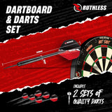 Ruthless Animal Home Darts Centre - Hotshot Dartboard in Cabinet - Eagle