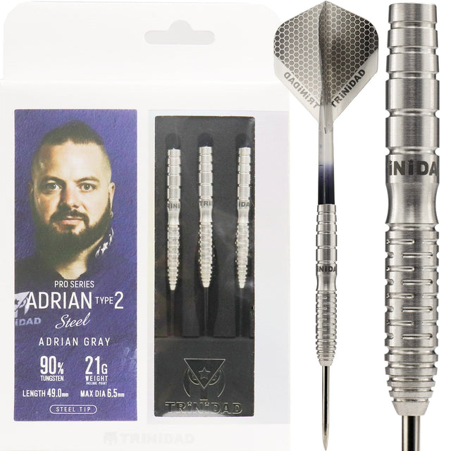 Trinidad Pro Darts - Steel Tip - 90% Tungsten - Adrian 2 - 21g