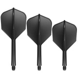 Goat A1R Dart Flights - Moulded Flight & Shaft System - Standard No6 - Black