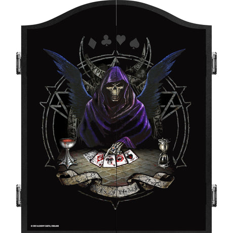 Alchemy Dartboard Cabinet - Official Licensed - Professional Design - Black - Aces of Death