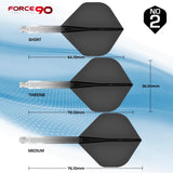 Mission Force 90 - New Moulded Flight & Shaft System - Standard No2 - Gradient - Transparent Black