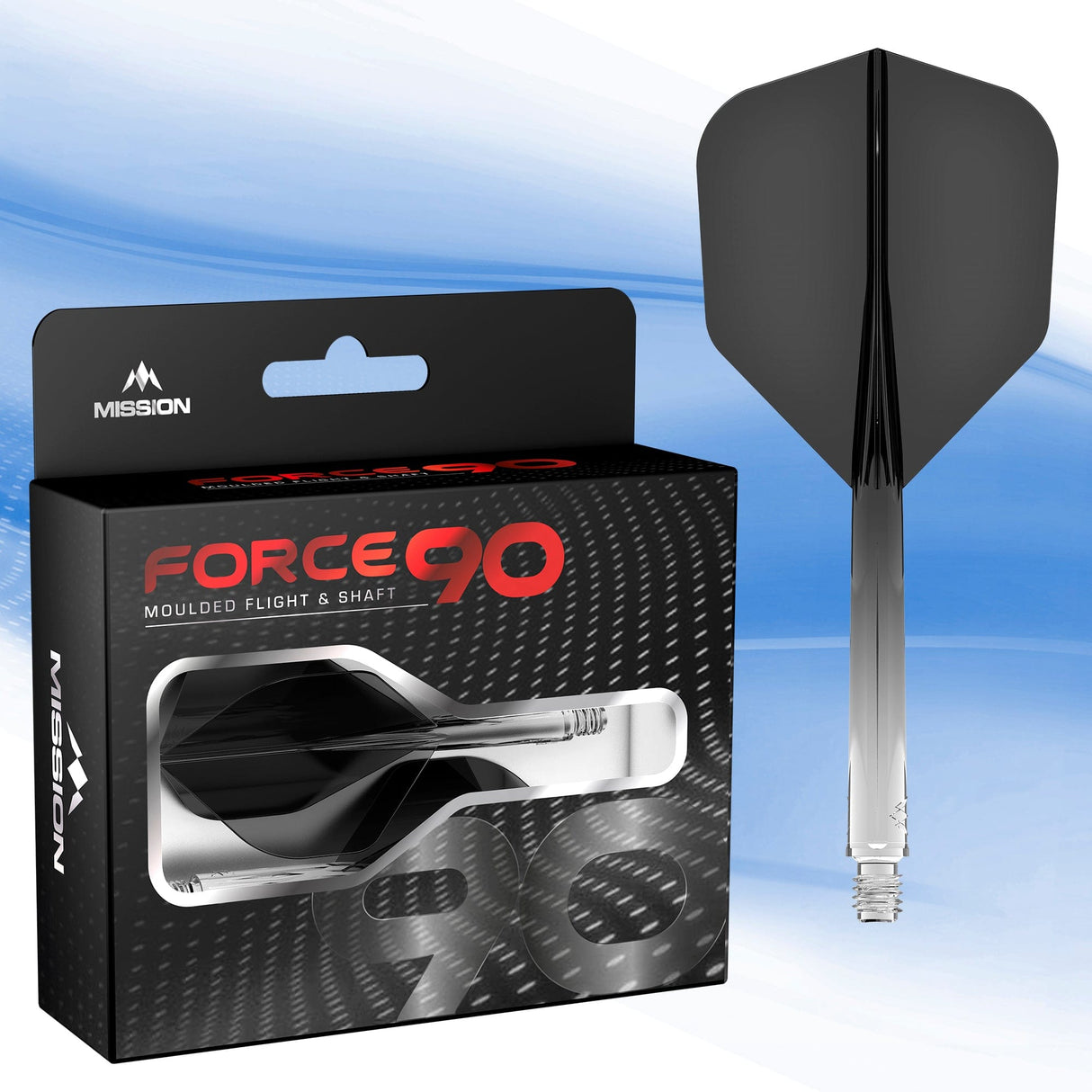 Mission Force 90 - New Moulded Flight & Shaft System - Standard No6 - Gradient - Transparent Black