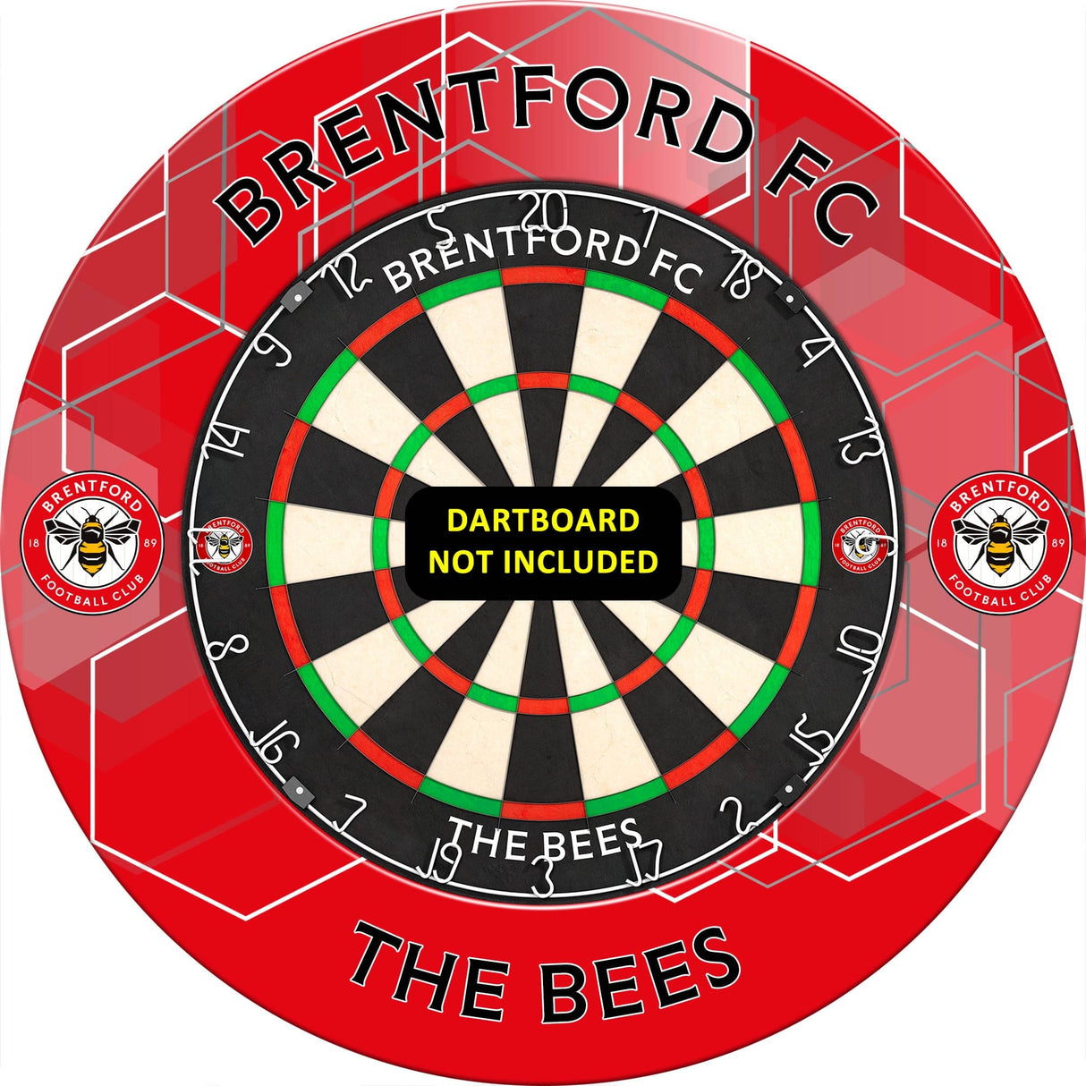 Brentford FC - Official Licensed - The Bees - Dartboard Surround - S1 - Red