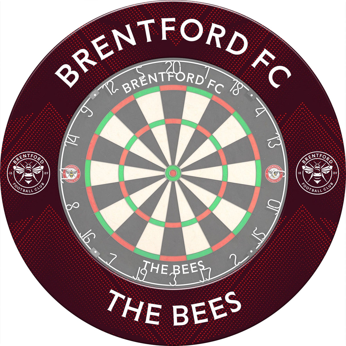 Brentford FC - Official Licensed - The Bees - Dartboard Surround - S3 - Dark Red