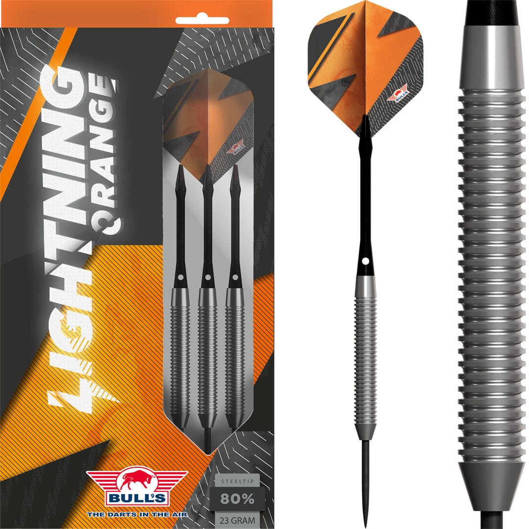 Bulls Lightning Orange Darts - Steel Tip - 80% Tungsten