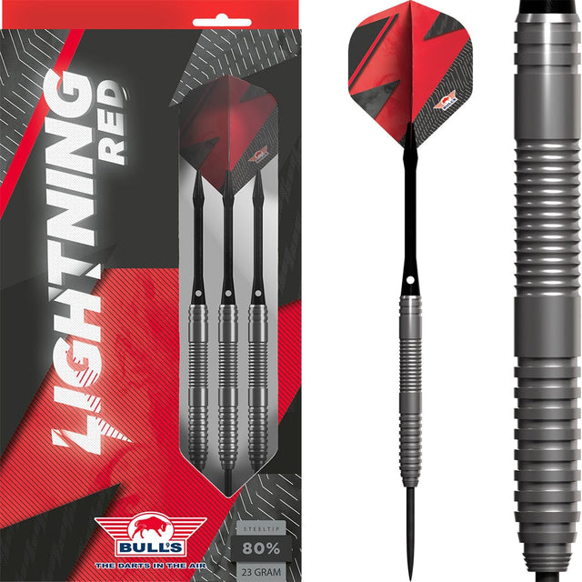 Bulls Lightning Red Darts - Steel Tip - 80% Tungsten