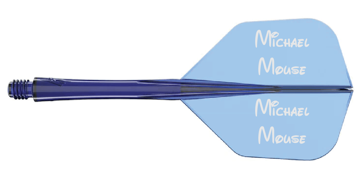 Caliburn SUP Flights - Moulded Flight & Shaft - Standard No6 - Two Tone