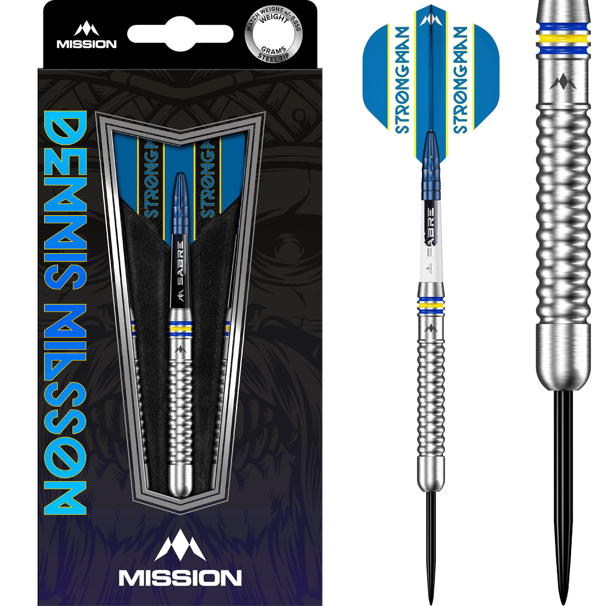 Mission Dennis Nilsson Darts - Steel Tip - 95% Tungsten - Silver