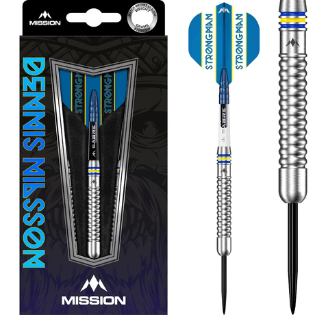 Mission Dennis Nilsson Darts - Steel Tip - 95% Tungsten - Silver