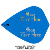 Personalised Flights - Extra Strong - Hot Foil - 5 Sets - Kite - Blue