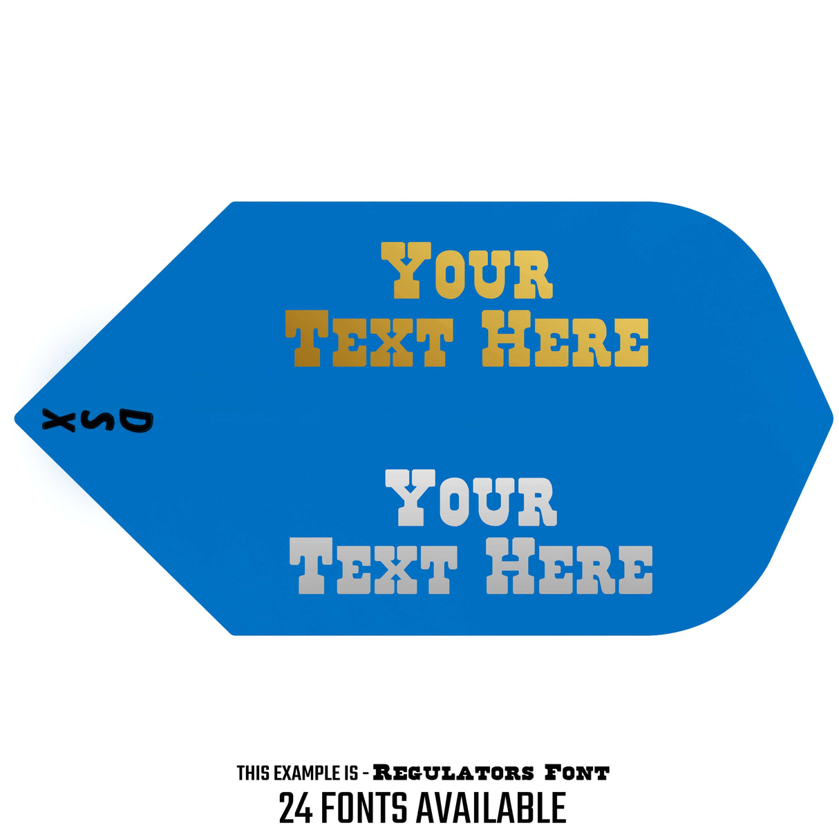 Personalised Flights - Extra Strong - Hot Foil - 5 Sets - Slim - Blue