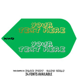 Personalised Flights - Extra Strong - Hot Foil - 5 Sets - Slim - Green