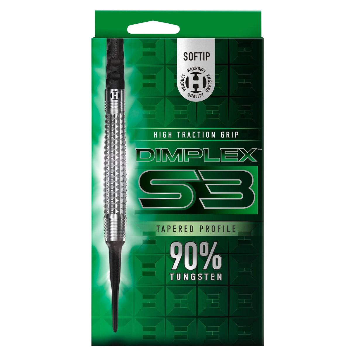 Harrows Dimplex S3 Darts - Soft Tip - 90% Tungsten - Tapered