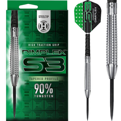 Harrows Dimplex S3 Darts - Steel Tip - 90% Tungsten - Tapered