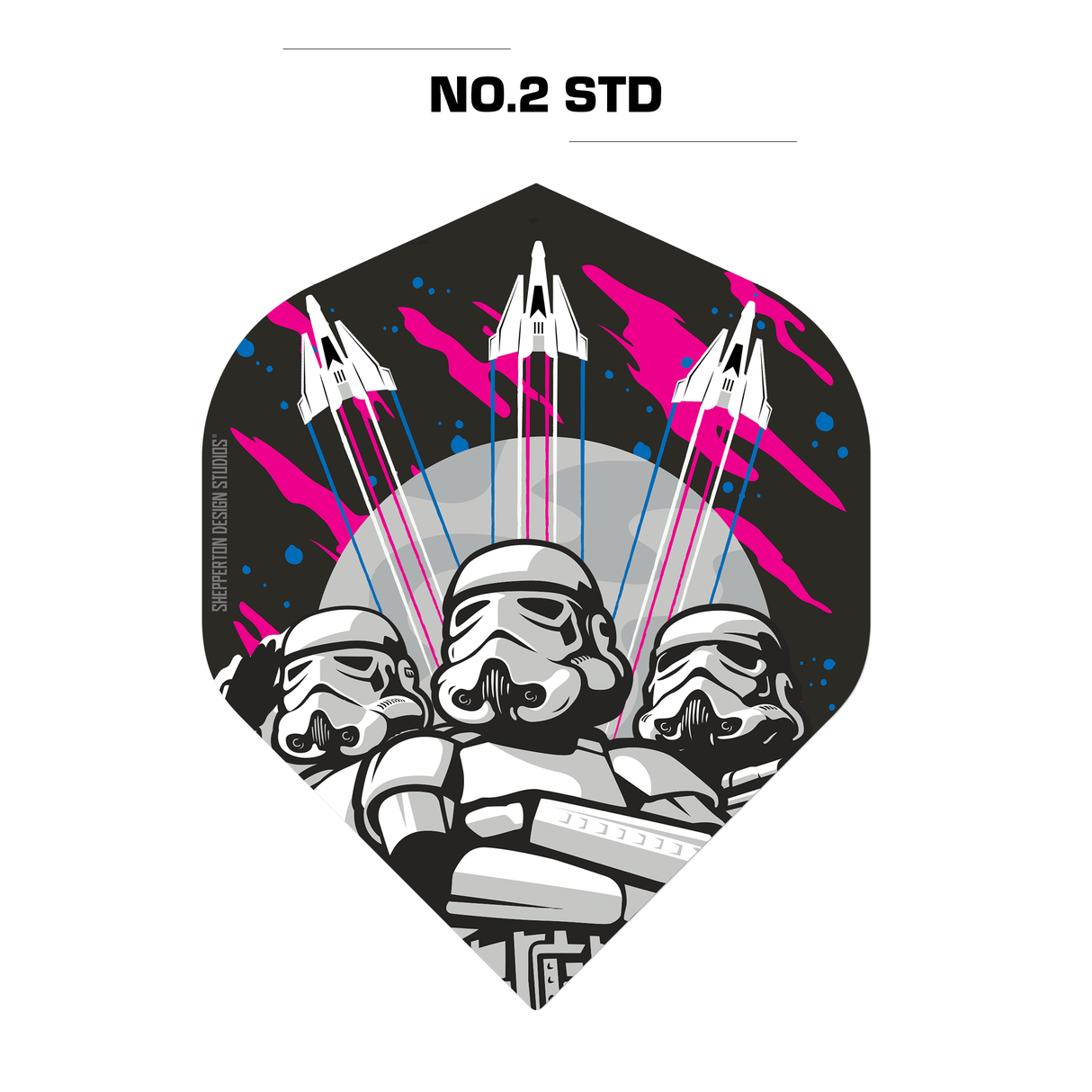 Original StormTrooper Dart Flights - Official Licensed - No2 - Std - 3 Storm Troopers & 3 Space Crafts