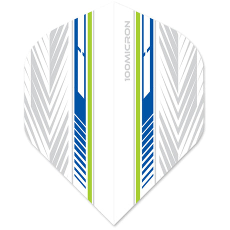 Designa Racing Flights - Standard No2 - 100 Micron - Green & Blue