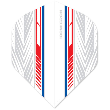 Designa Racing Flights - Standard No2 - 100 Micron - Red & Blue