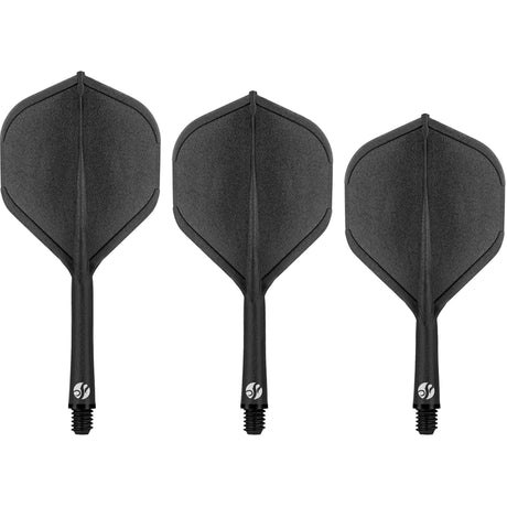 Shot Flight Deck - One Piece Dart Flight and Shaft System - Black