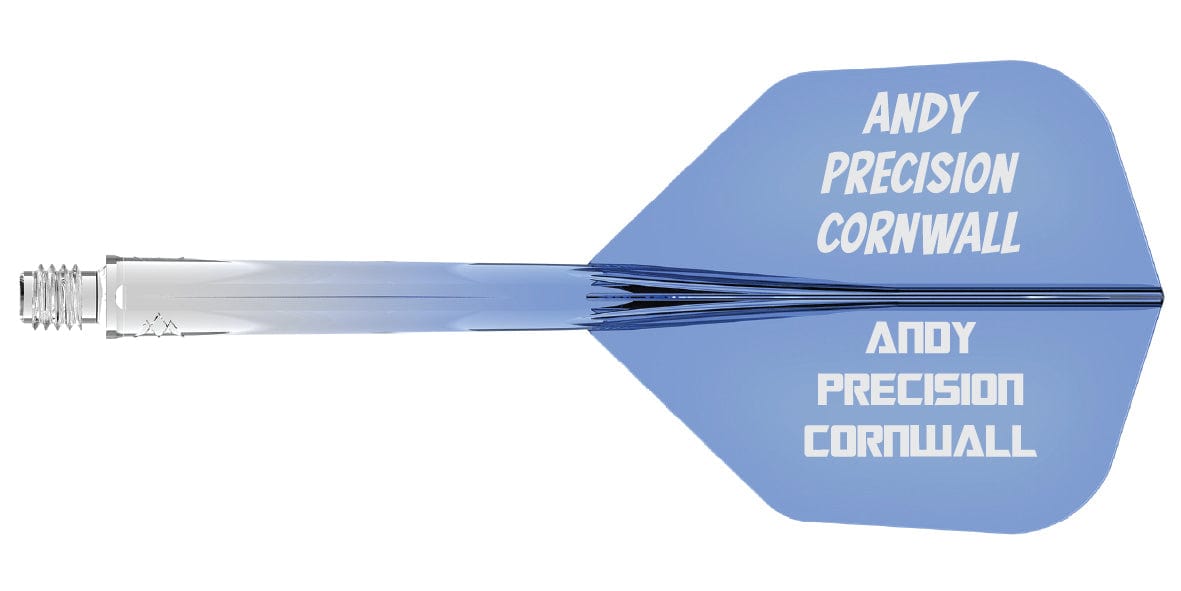 Mission Force 90 - New Moulded Flight & Shaft System - Standard No6 - Gradient - Transparent Blue