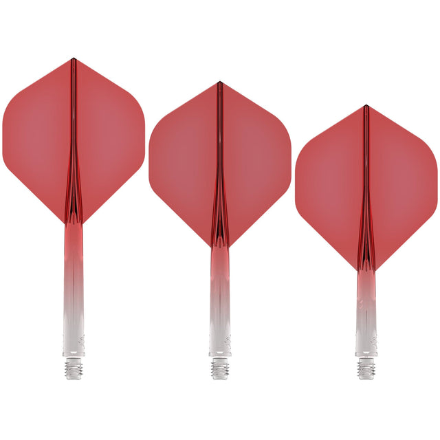 Mission Force 90 - New Moulded Flight & Shaft System - Standard No2 - Gradient - Transparent Red