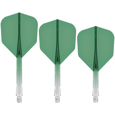 Mission Force 90 - New Moulded Flight & Shaft System - Standard No6 - Gradient - Transparent Green