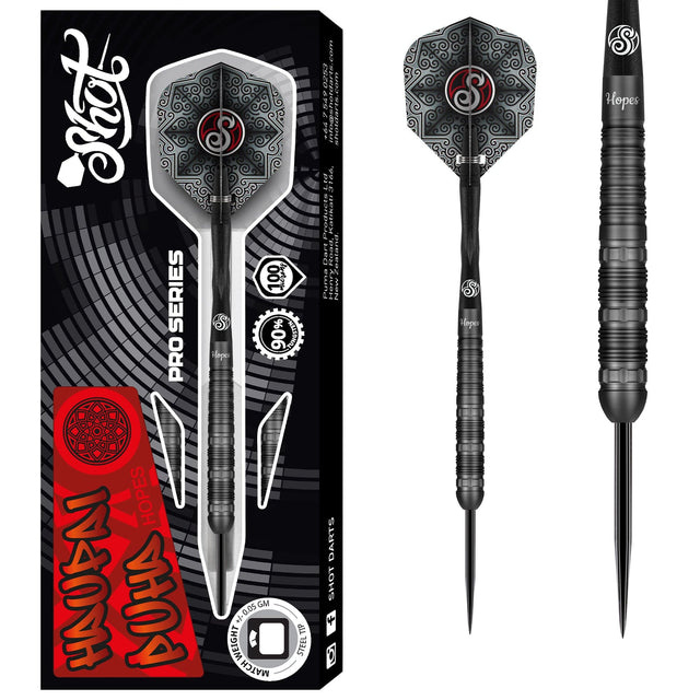 Shot Pro Series Darts - Steel Tip - 90% Tungsten - Haupai Puha 2.0 - 24g