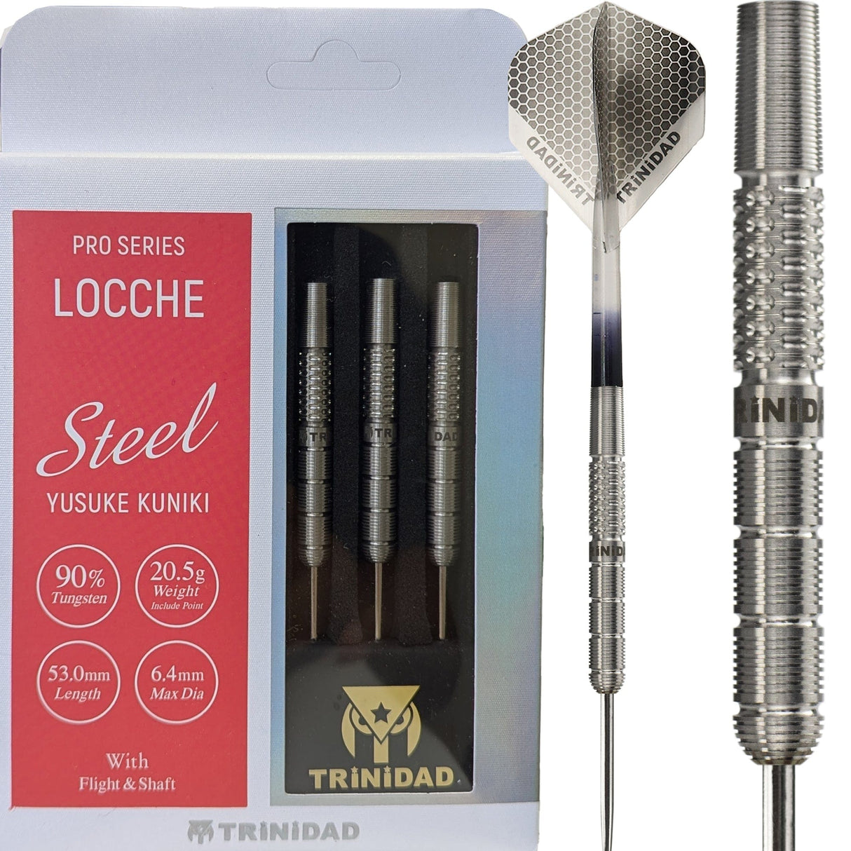 Trinidad Pro Darts - Steel Tip - 90% Tungsten - Locche - 20.5g