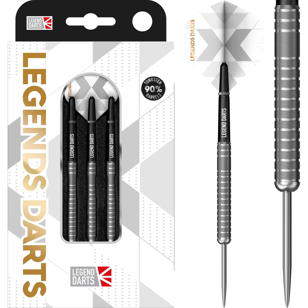 Legend Darts - Steel Tip - 90% Tungsten - Pro Series - V26 - Fine Micro Ring