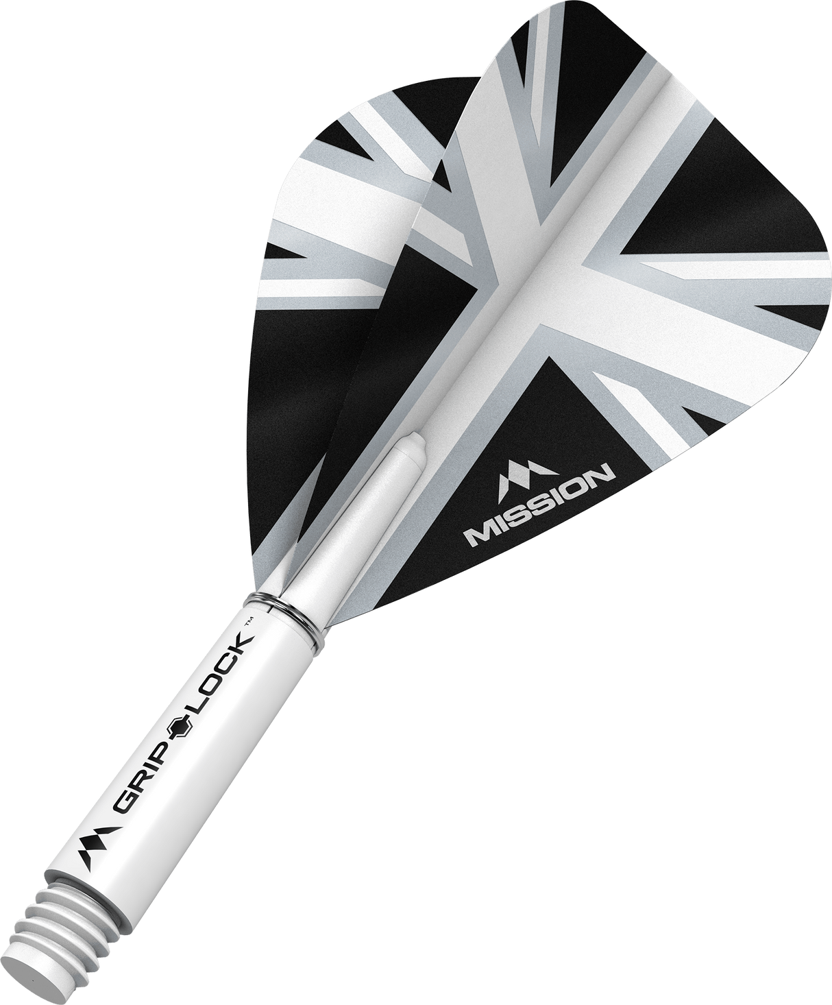 Mission Alliance Black Kite Dart Flights Combo With Griplock Shafts White / Short