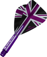 Mission Alliance Black Kite Dart Flights Combo With Griplock Shafts Purple / Short