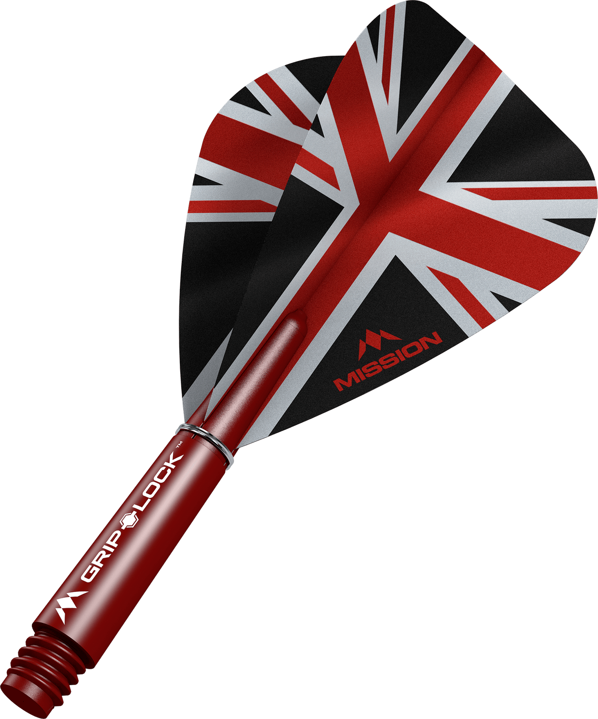 Mission Alliance Black Kite Dart Flights Combo With Griplock Shafts Red / Short