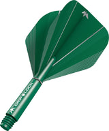 Mission Shade No2 Dart Flights Combo With Griplock Shafts Green / Short