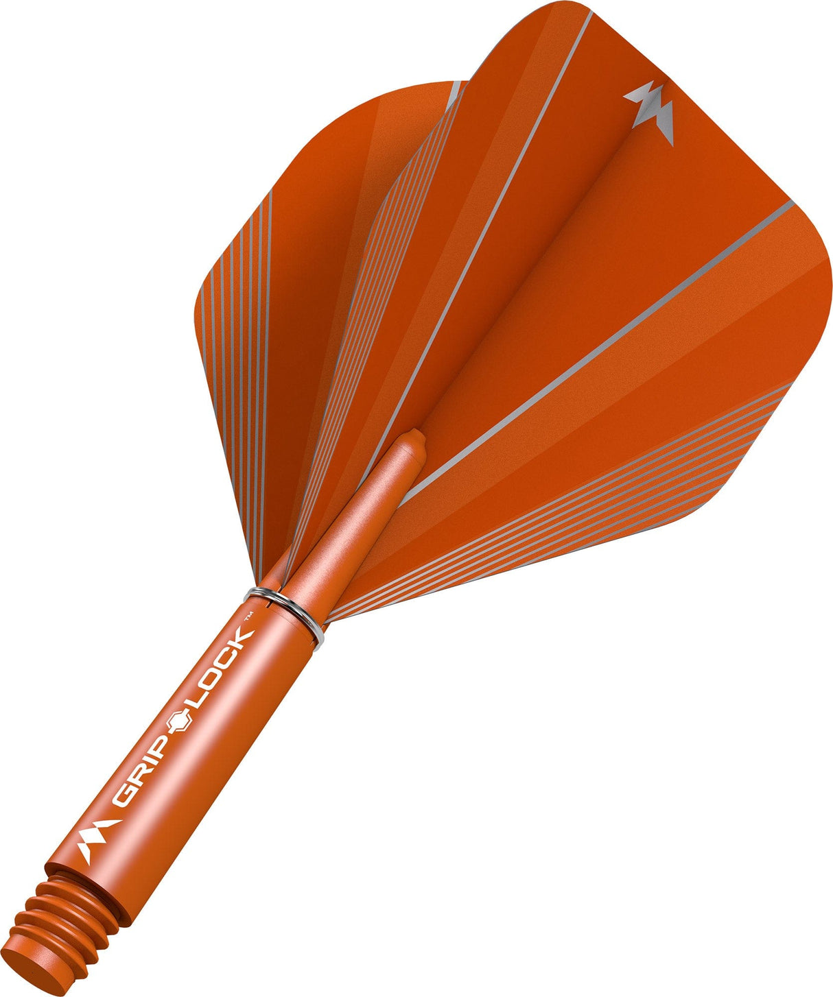 Mission Shade No2 Dart Flights Combo With Griplock Shafts Orange / Short