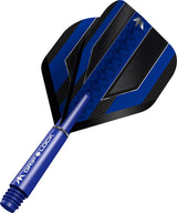 Mission Temple Dart Flights Combo With Griplock Shafts Blue / Short