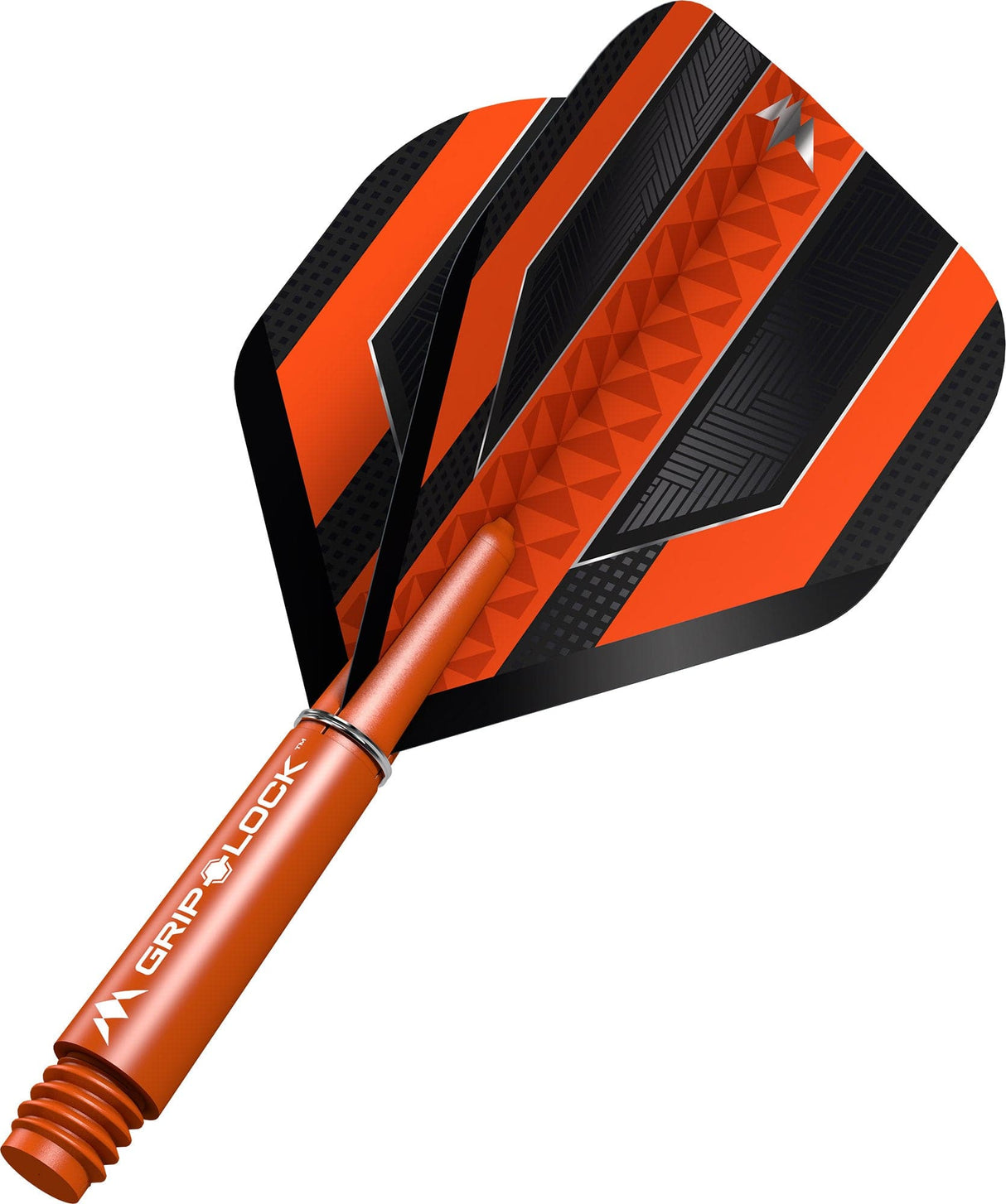 Mission Temple Dart Flights Combo With Griplock Shafts Orange / Short