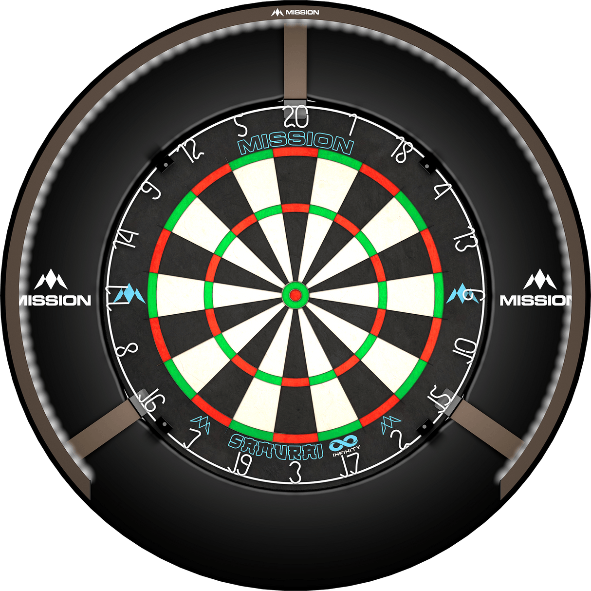 Mission Torus 270 Dartboard Lighting - Bright White Light Bronze