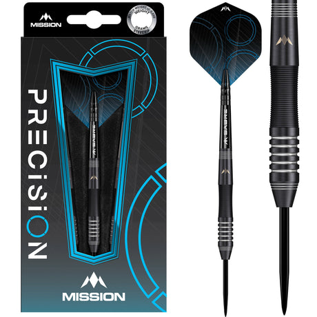 Mission Precision Darts - Steel Tip - 90% Tungsten - Black PVD