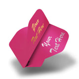 Personalised Flights - Hot Foil - 5 Sets - Poly Plain - Std - Deep Pink