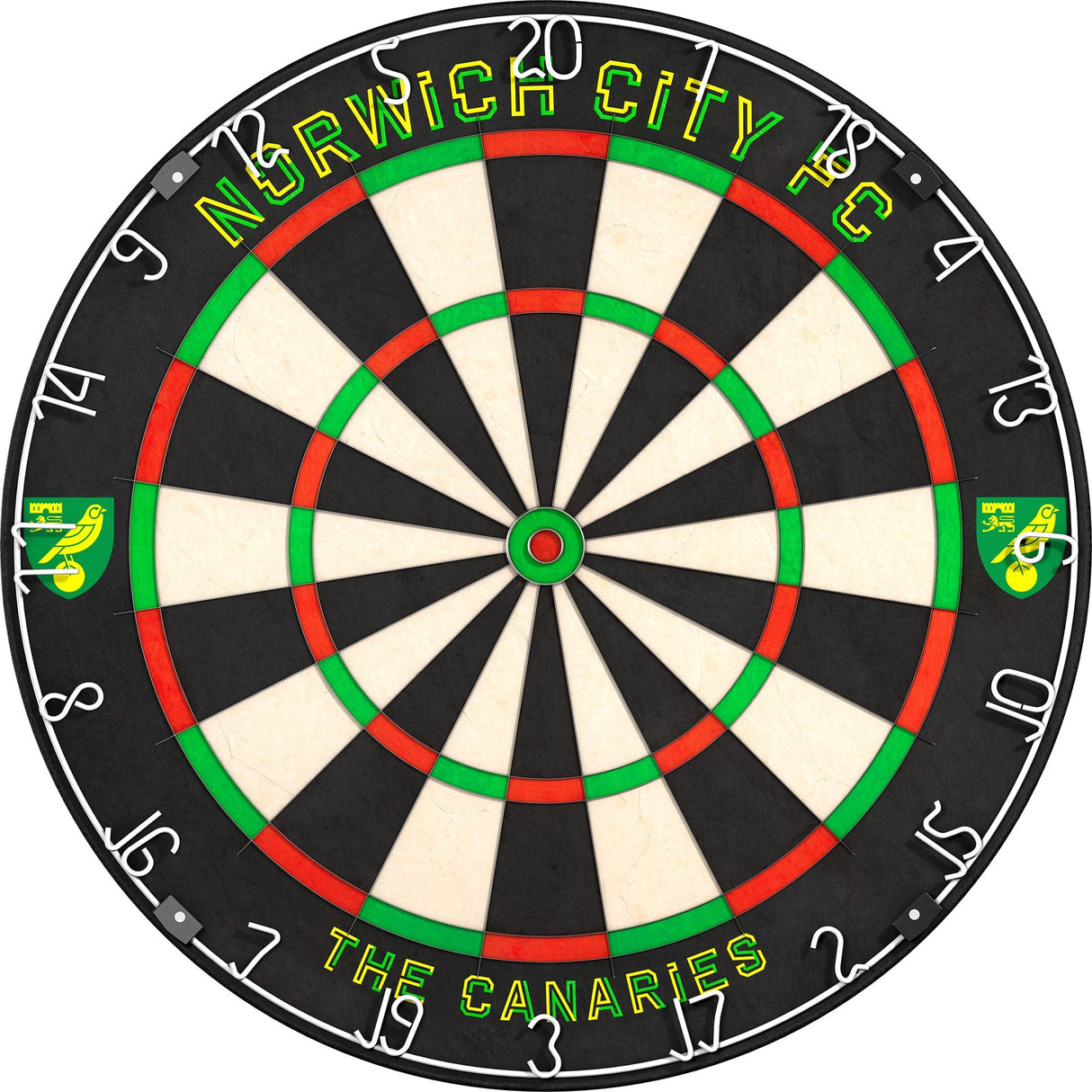 Norwich City FC - Official Licensed - The Canaries - Professional Dartboard - Crest with Name