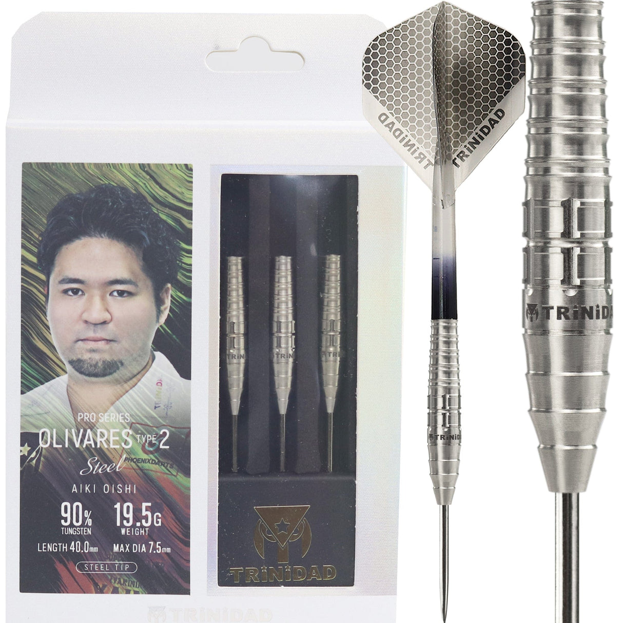 Trinidad Pro Darts - Steel Tip - 90% Tungsten - Olivares 2 - 21g