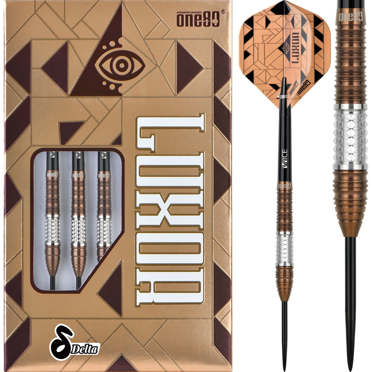 One80 Luxor Darts - Steel Tip - 90% Tungsten - Delta