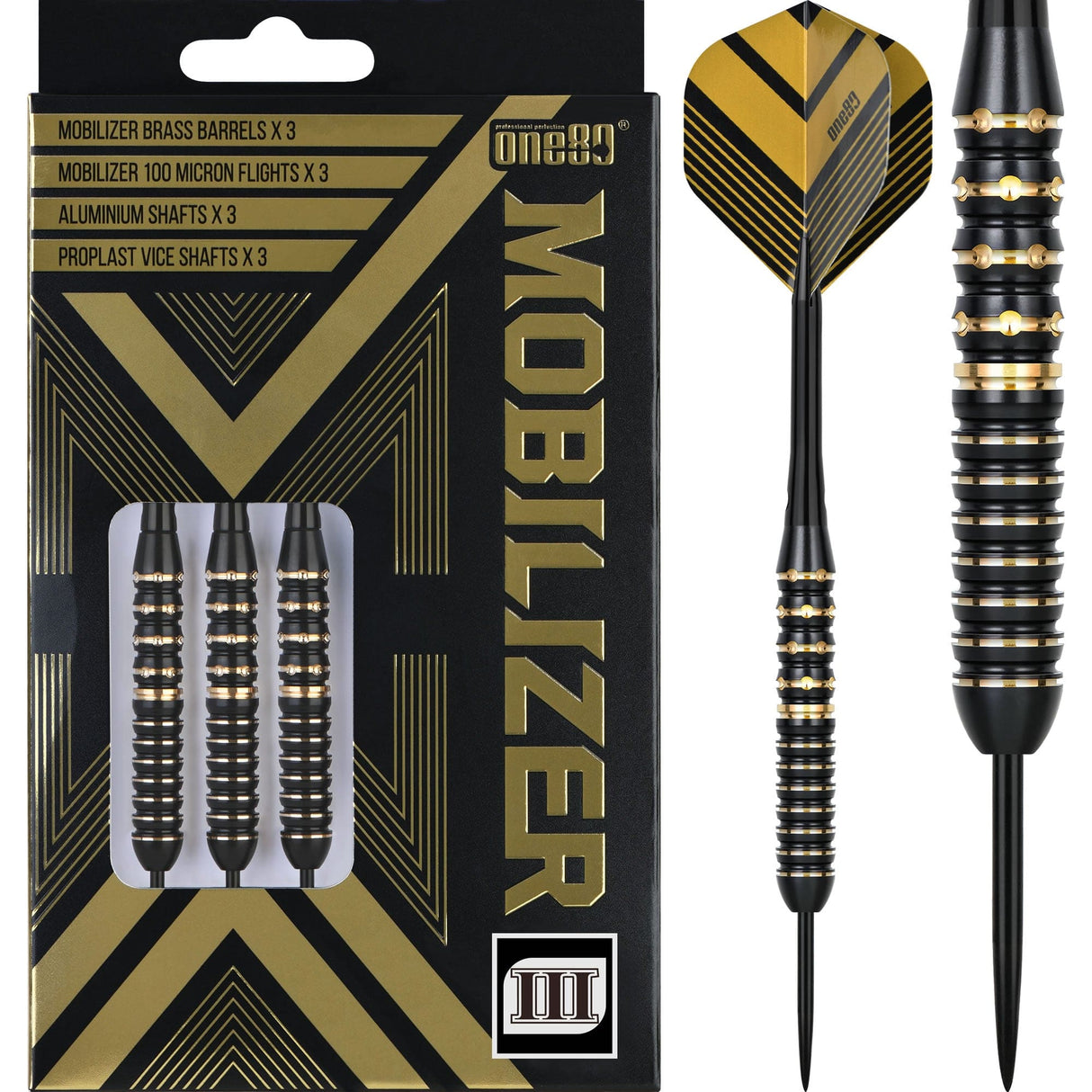 One80 Mobilizer Darts - Steel Tip - Brass - M03