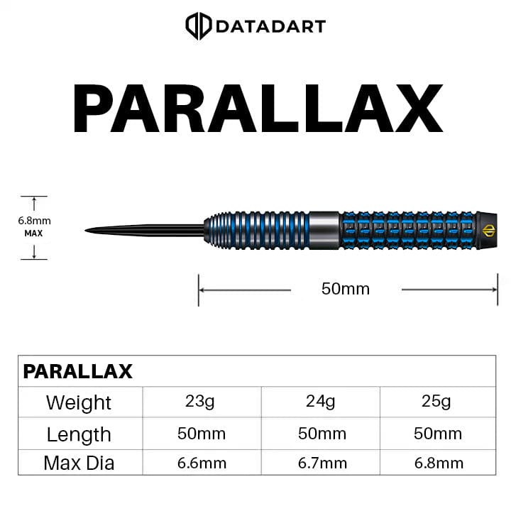 Datadart Parallax Darts - Steel Tip - 90% Tungsten