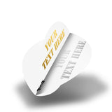 Personalised Flights - Hot Foil - 5 Sets - Poly Plain - Pear - White