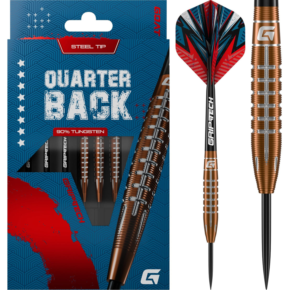 Goat Quarterback V1 Darts - Steel Tip - 95% Tungsten - Torpedo